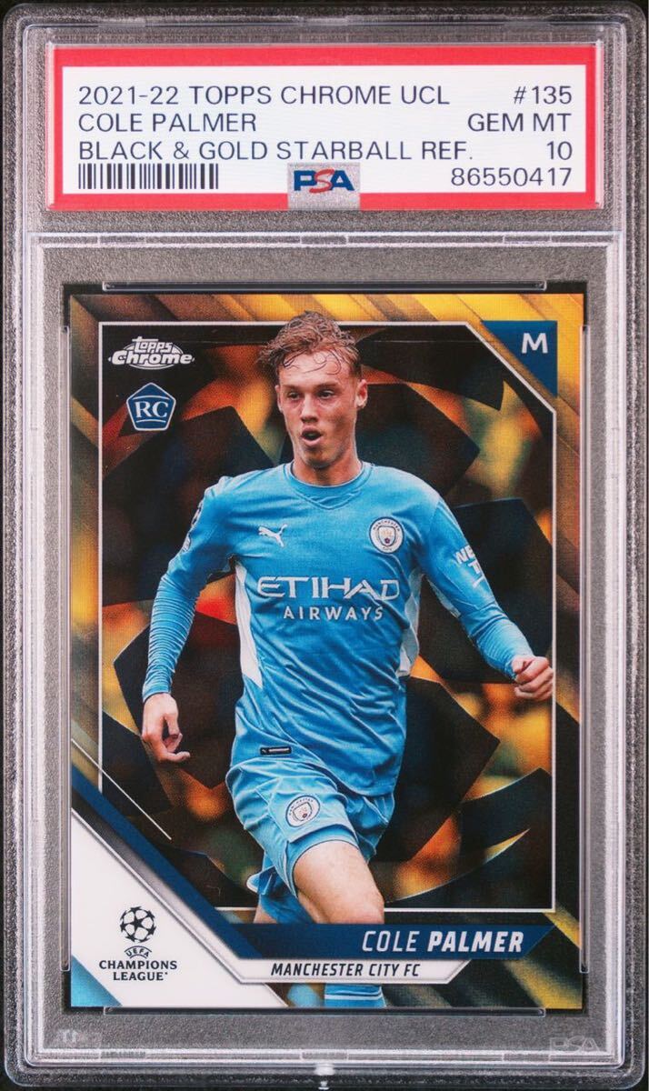 ◆PSA 10 GEM MINT/鑑定品◆ 2021-22 Topps Chrome UCL Black & Gold Starball Refractor /30 【 Cole Palmer ( コール・パーマー ) 】 RCの画像1