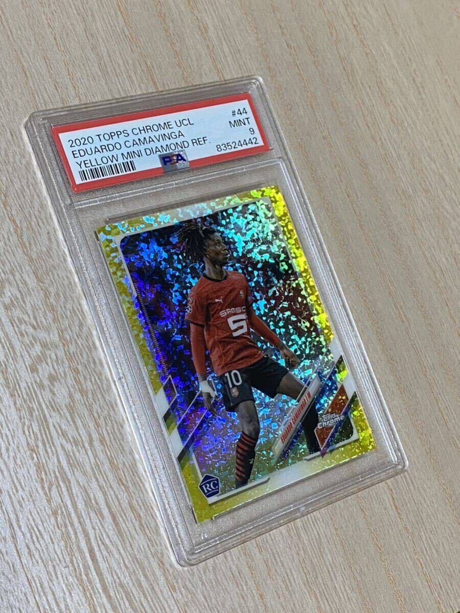 ◆PSA 9 MINT◆ 2020-21 Topps Chrome UCL Yellow Mini Diamond Refractor /299 【 Eduardo Camavinga ( エドゥアルド・カマヴィンガ ) 】 の画像3