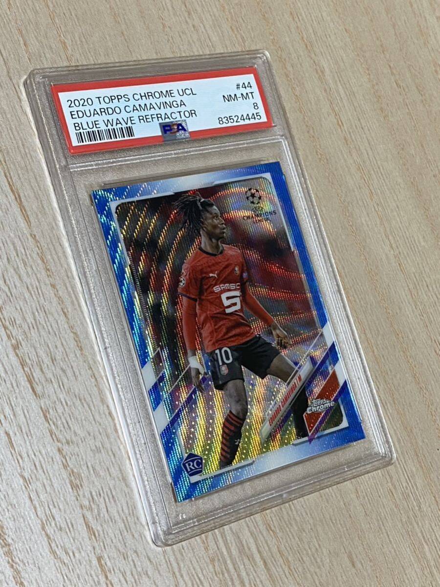 ◆PSA 8 NM-MT/鑑定品◆ 2020-21 Topps Chrome UCL Blue Wave Refractor /75 【 Eduardo Camavinga ( エドゥアルド・カマヴィンガ ) 】 RCの画像3