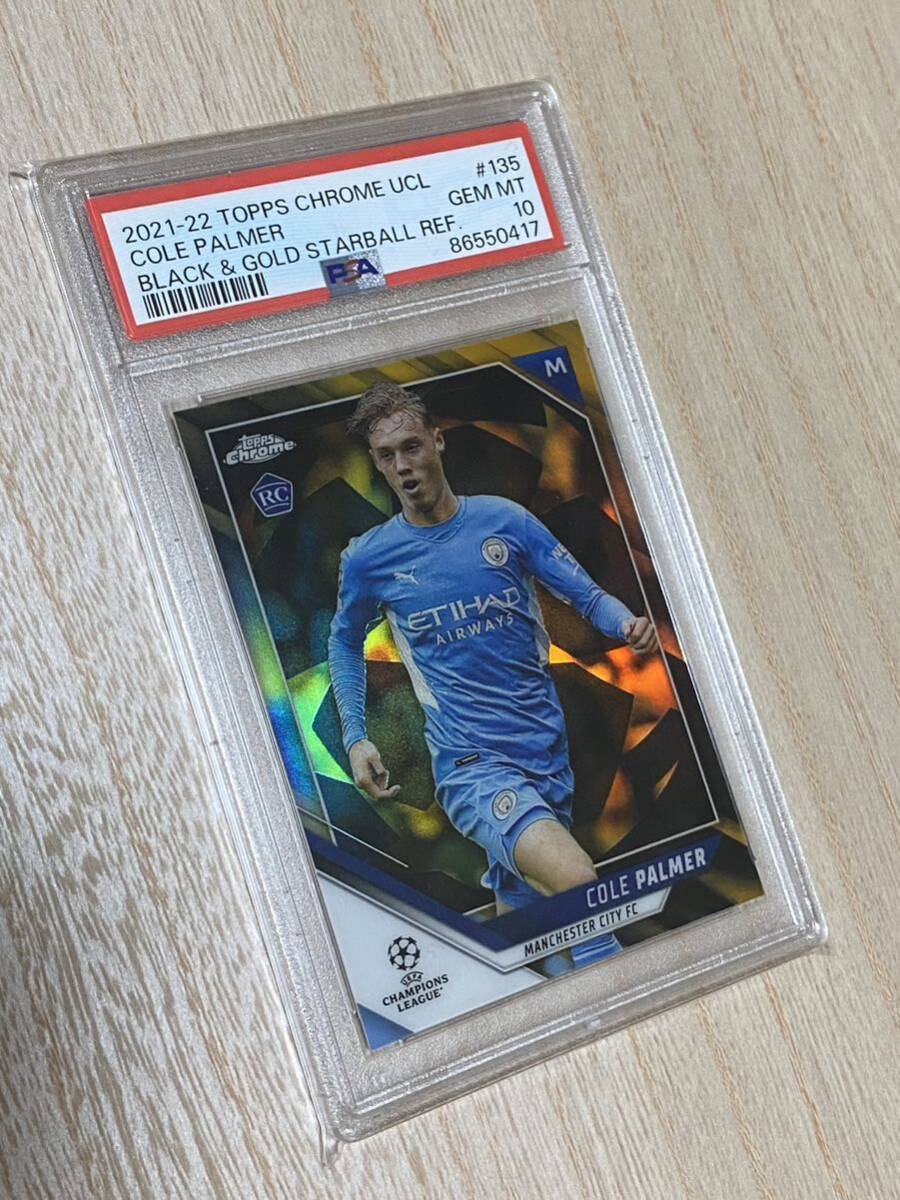 ◆PSA 10 GEM MINT/鑑定品◆ 2021-22 Topps Chrome UCL Black & Gold Starball Refractor /30 【 Cole Palmer ( コール・パーマー ) 】 RCの画像3