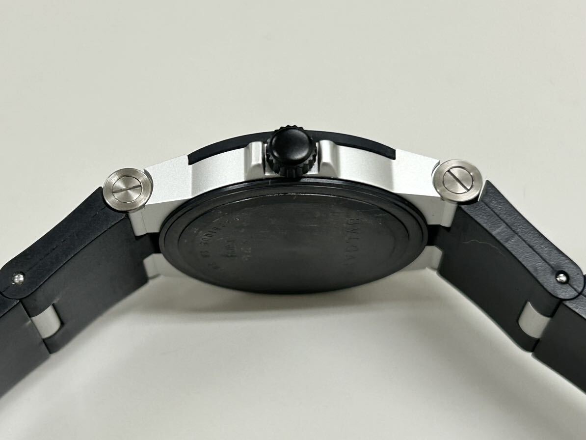BVLGARI ブルガリ 腕時計 ALUMINIUM アルミニウム AL 32 TA ホワイト文字盤 デイト メンズ 腕時計 クオーツ QZ 不動品