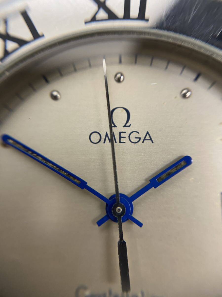 不動 OMEGA オメガ コンステレーション 0 15105 ベゼルフラット デイト レア 3針 ブルー ヴィンテージ ウォッチ クォーツ 腕時計 売り切りの画像5