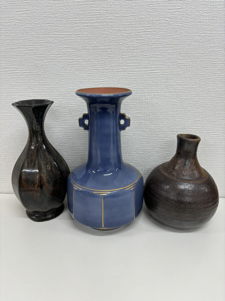 1円～送料無料 花瓶 花器 壺 一輪挿し などまとめ 作者不明 銘・印あり 骨董品 華道 フワラーベース インテリア 陶器 焼き物の画像2