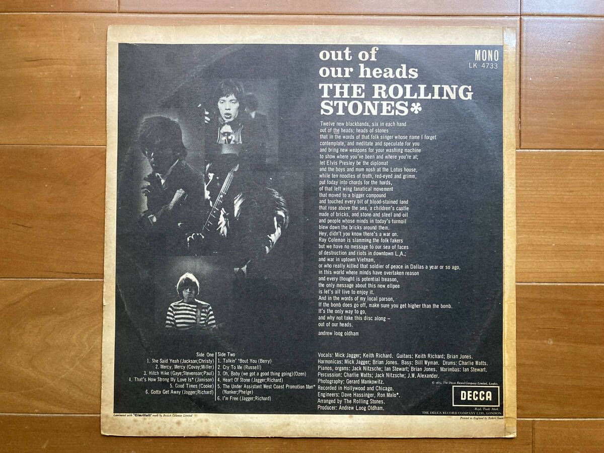 ◆ UK Original ◆ The Rolling Stones / out of our heads [Mono] MAT : 8B/10A_画像2