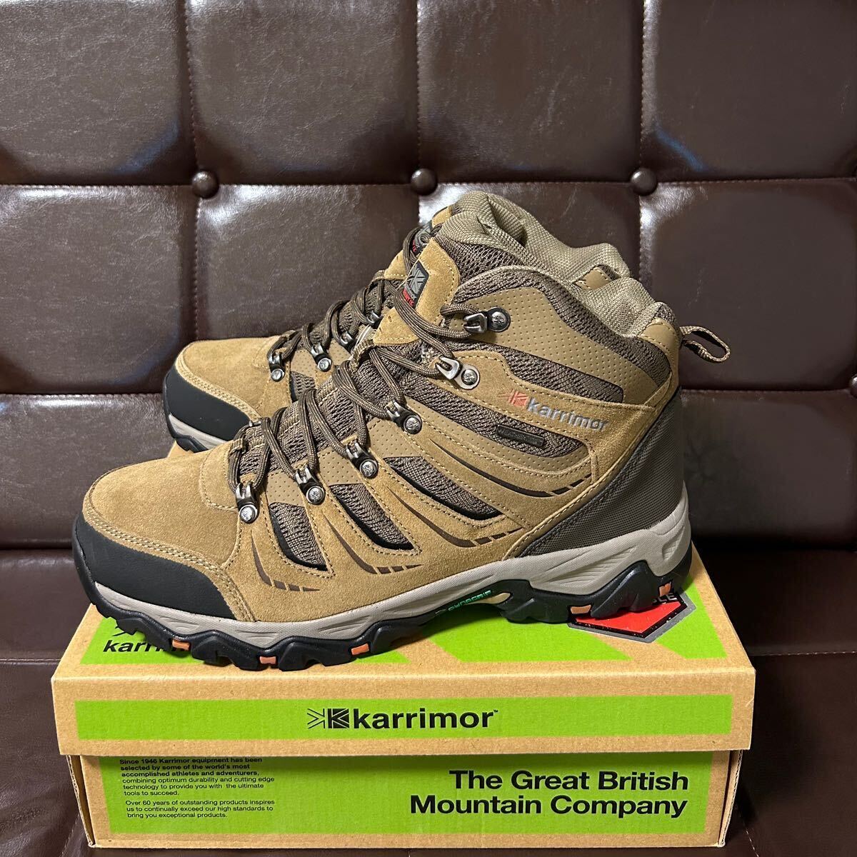  новый товар!Karrimor Karrimor Mount Mid9weathertite натуральная кожа водонепроницаемый походная обувь 27.5cm тауп weathertite водонепроницаемый DYNAGRIP подошва 