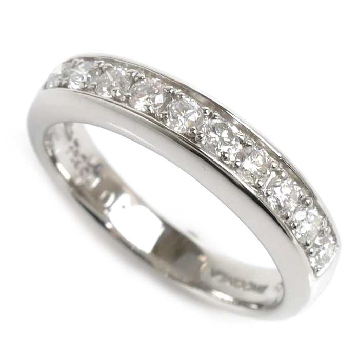【あす楽対応】 Aoyama Vendome ヴァンドーム青山 美品 中古 レディース 5.1g 9号 ダイヤモンド0.40ct リング・指輪 ハーフエタニティ Pt950プラチナ 指輪