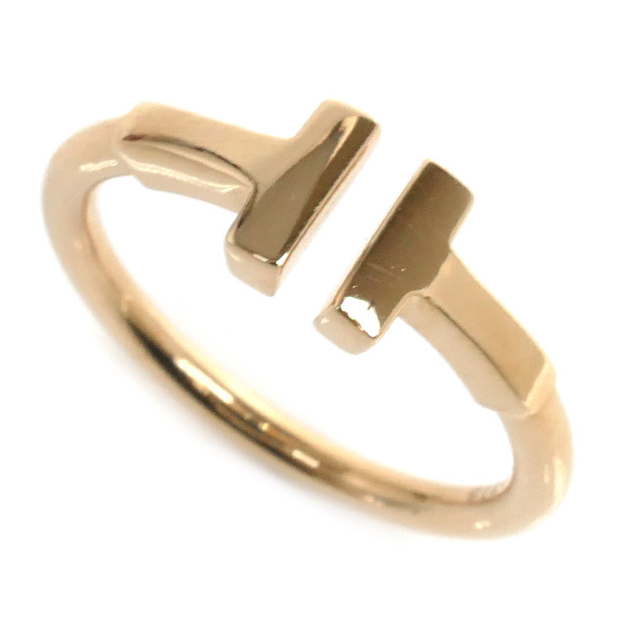 【楽ギフ_のし宛書】 TIFFANY&Co. ティファニー K18PG ピンクゴールド Tワイヤー リング・指輪 60147389 6号 2.6g レディース 中古 美品 ピンクゴールド