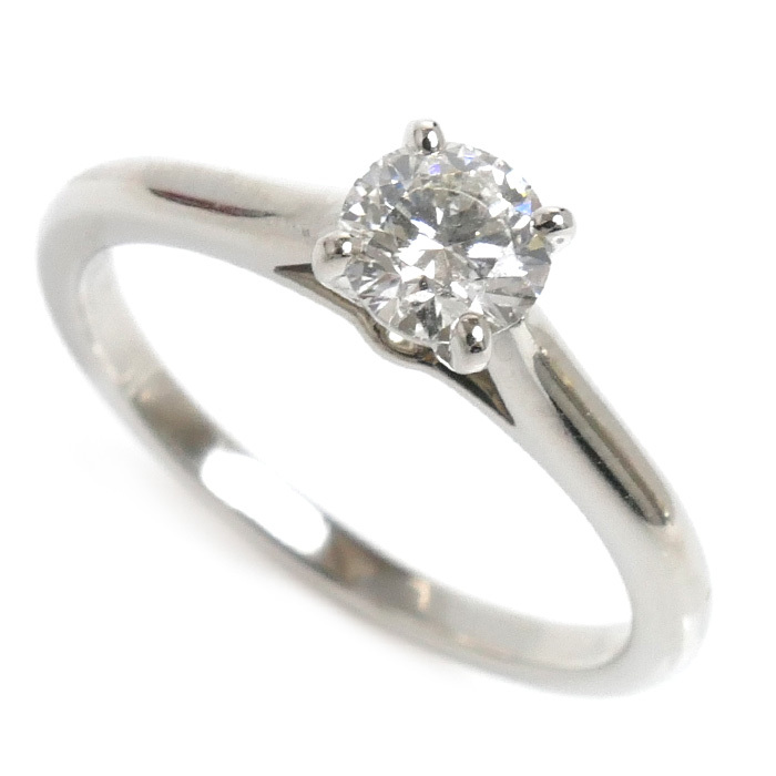 経典 リング・指輪 ソリテール Pt950プラチナ カルティエ CARTIER ダイヤモンド0.44ct 美品 中古 レディース 3.7g 52 11.5号 プラチナ