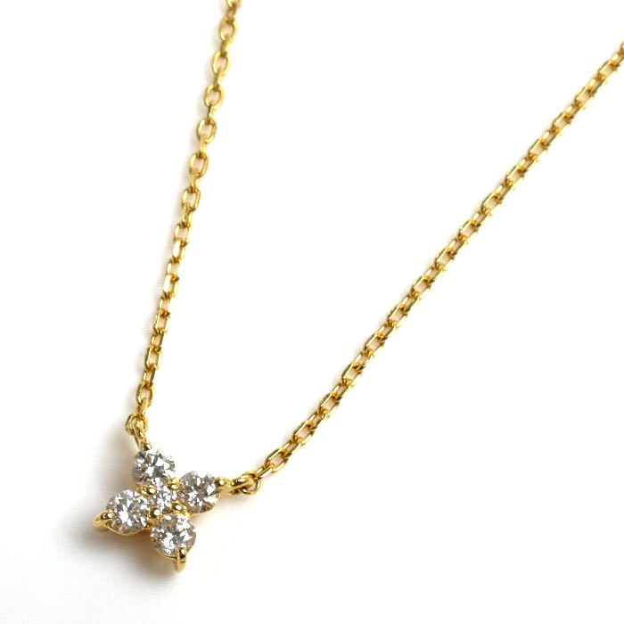 【楽天スーパーセール】 AGVN594440DI ネックレス カローラ K18YG ヴァンドーム青山 Aoyama Vendome ダイヤモンド0.10ct 美品 中古 レディース 40cm 1.3g ネックレス、ペンダント、チョーカー