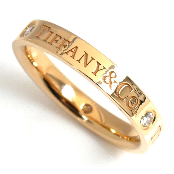全ての ティファニー TIFFANY&Co. K18PG 中古 レディース 3.1g 6.5号 ダイヤモンド リング・指輪 3PD フラットバンド ピンクゴールド ピンクゴールド