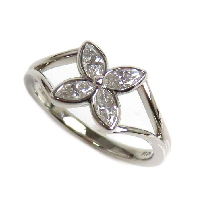 【希望者のみラッピング無料】 ビクトリア Pt950プラチナ ティファニー TIFFANY&Co. ダイヤ 中古 レディース 3.1g 6.5号 ダイヤモンド リング・指輪 プラチナ