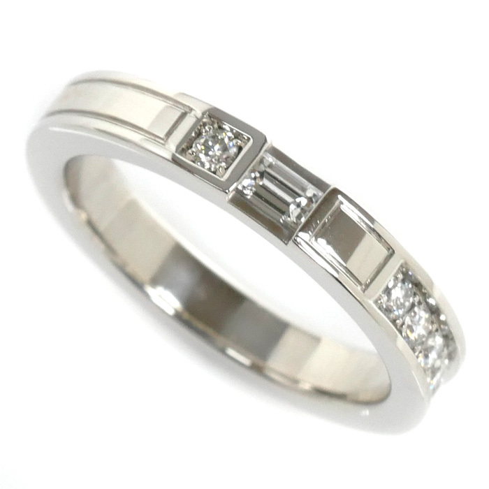 【感謝価格】 HARRY WINSTON 美品 中古 6.0g 8.5号 WBDPACRFTRF リング・指輪 ダイヤ バンド アクセント トラフィック Pt950 ハリーウィンストン 指輪