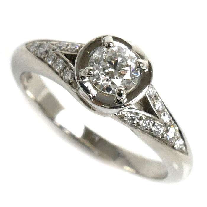 【希望者のみラッピング無料】 BVLGARI 美品 中古 レディース 5.0g 8号 ダイヤモンド0.30ct リング・指輪 リング ダイヤ インコントロダモーレ Pt950プラチナ ブルガリ プラチナ