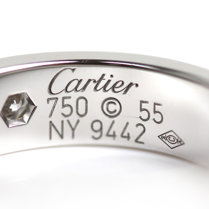 CARTIER カルティエ K18WG ラブリング 1P ダイヤ リング・指輪 ダイヤモンド 14.5号 55 9.8g 2006年 クリスマス限定 レディース 中古 美品_画像5