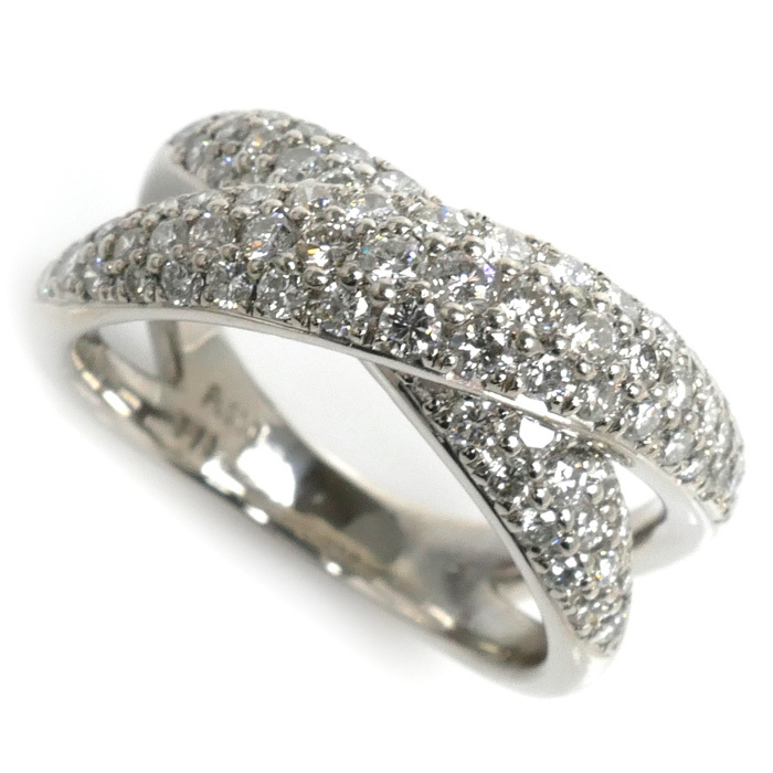 新しいスタイル Pt900プラチナ リング・指輪 ダイヤモンド1.11ct 12.5号 9.6g レディース 中古 美品 プラチナ台
