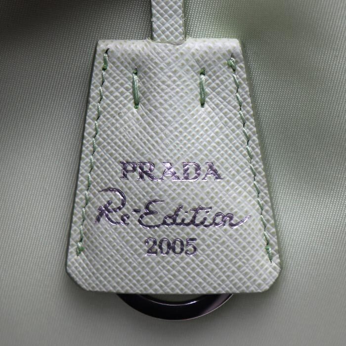 PRADA プラダ Re Edition テスート ショルダーバッグ ACQUA 1BH204 ライトグリーン系 レディース 中古 美品_画像6