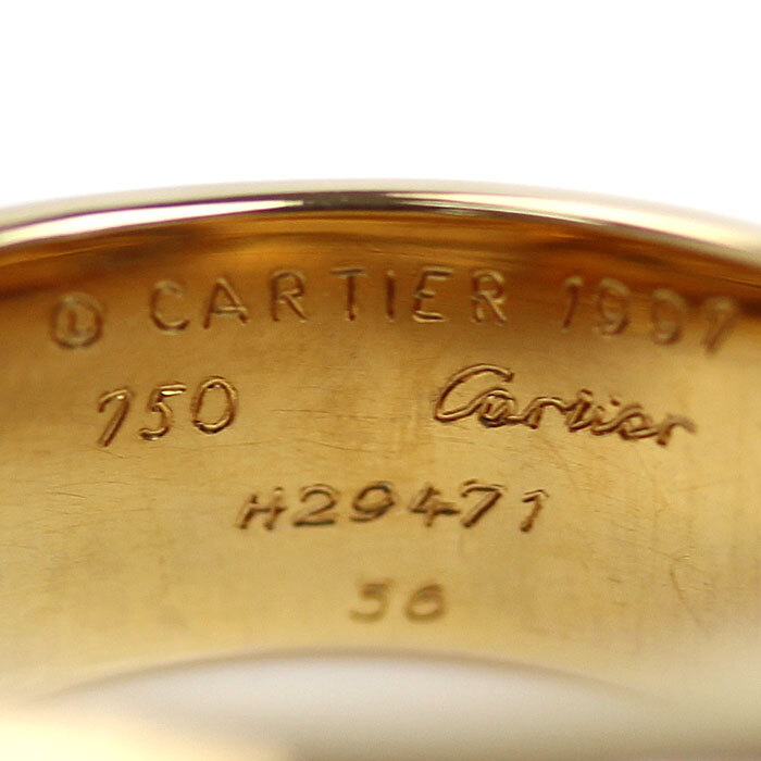 CARTIER カルティエ K18YG イエローゴールド ヌーベルバーグ リング・指輪 15号 56 13.3g レディース 中古 美品の画像5