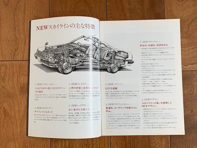 NISSAN SKYLINE R30 新機構概要 日産 スカイライン 旧車 カタログ 1981年 昭和レトロ NISSAN PRINCE 日産プリンス ★10円スタート★の画像3