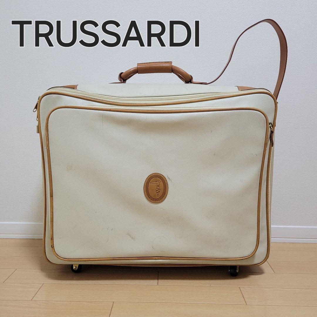 TRUSSARDI トラサルディ レザー トランク キャリーバッグ 大容量 旅行バッグ
