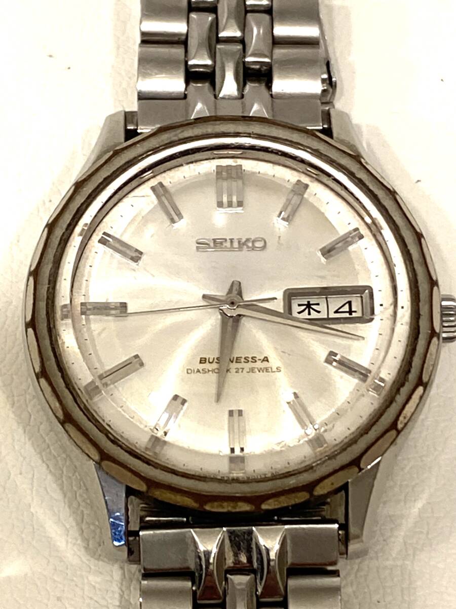 【現状品】SEIKO セイコー BUSINESS-A DIASHOCK 27JEWELS 腕時計 自動巻き 8346 9010 ケースなしの画像6