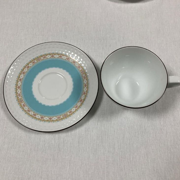 ノリタケNoritake HUMMING BLUE ティーカップ＆ソーサーセットカップ ソーサーの画像3