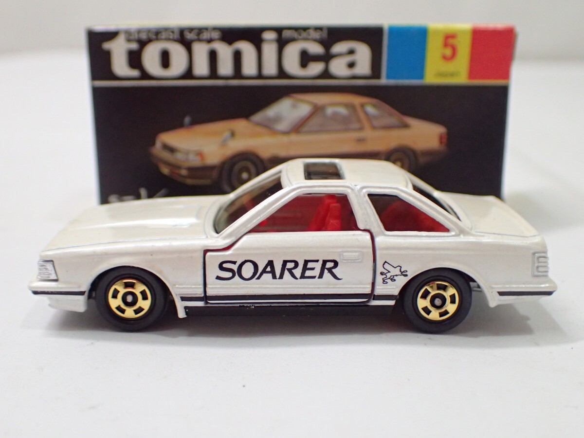 m2231 / 未使用 保管品 トミカ 日本製 No.5トヨタ ソアラ 2800GT エクストラ 黒箱 トミー TOMY TOMICA TOYOTA SOARER EXTRA 当時物 現状品の画像2