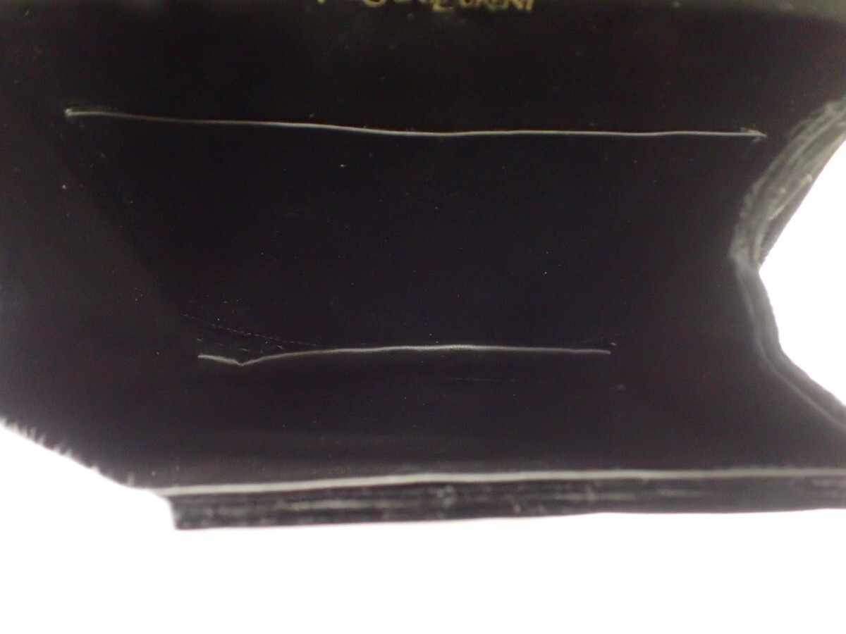 k4677 / YVES SAINT LAURENT イヴサンローラン YSL ショルダーバッグ ベロア タッセル ブラック 黒 カード 袋 箱付 現状品の画像3