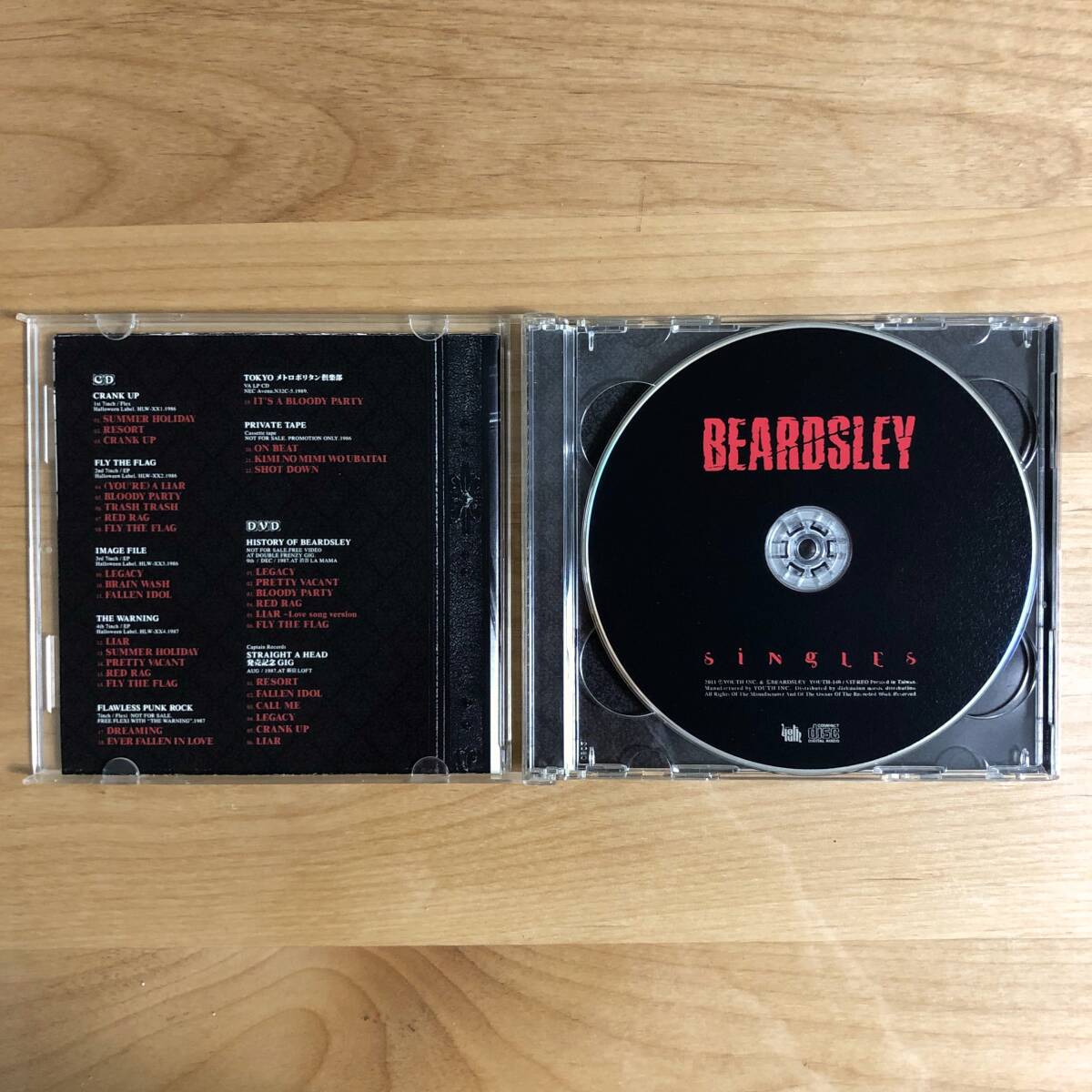 【廃盤 CD+DVD 特典CD-R (非売品)付】 BEARDSLEY ビアズリー / SINGLES シングルス (YOUTH-140) 検 ガールズパンク JAPANESE PUNK HARDCOREの画像3