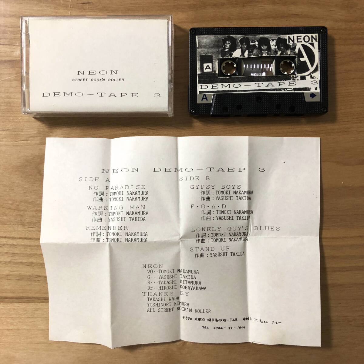 [ self .80\'sjapameta Osaka hard rock ] NEON / DEMO TAPE VOL.3 (86 year demo tape ) inspection CT JAPANESE METAL SELF PRIVATE cassette tape 