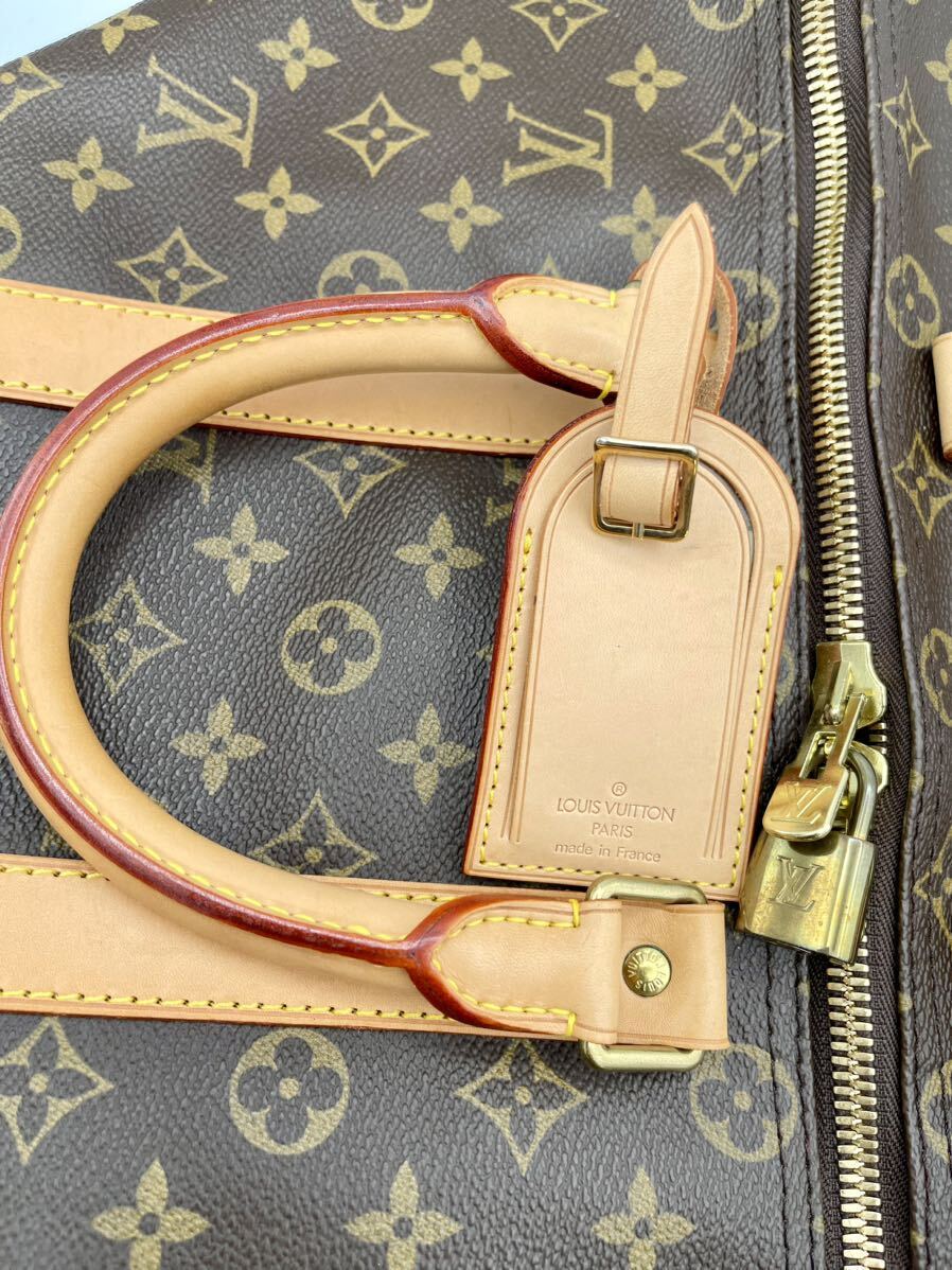 超美品 LOUISVUITTON ルイヴィトン キーポル45 ボストンバッグ M41428 トラベルバッグ モノグラム柄 バッグ 南京錠 鍵付きの画像4