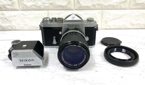 Nikon F ニコン フォトミック アイレベル 一眼レフ フィルムカメラ+Zoom-NIKKOR・C Auto 1:3.5 f=43-86mmレンズ シャッターOK fah 4A945の画像1