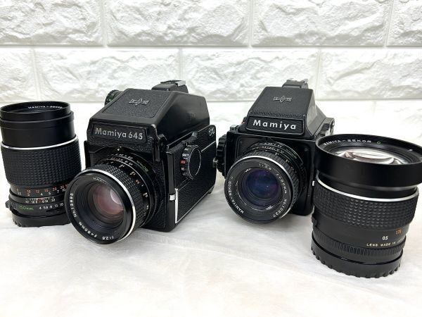 Mamiya645 2台おまとめ MAMIYA-SEKOR C 1:4 f=150mm/1:2.8 f=45mm/ 動作未確認 カメラ レンズ 中古 fah 3K316の画像1