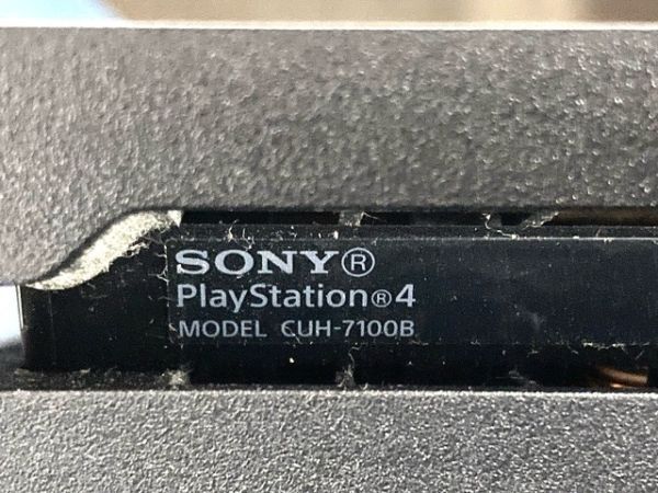 SONY PlayStation 4 CUH-7100B PS 4Pro プレステ4 本体 箱 セット 1TB ブラック 通電確認済 おまけ『DETROIT』fah 5A011_画像5