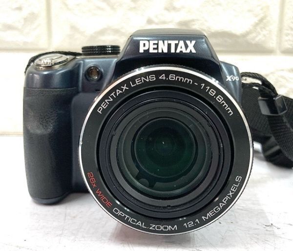 PENTAX ペンタックス デジタルカメラ X90+4.6mm-119.6mm 26x WIDE OPTICAL ZOOM 12.1 通電 撮影 消去OK fah 3A823の画像2