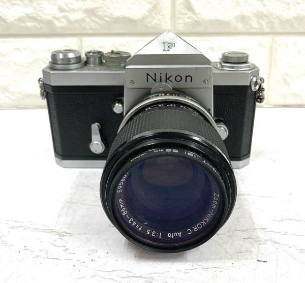 Nikon F ニコン フォトミック アイレベル 一眼レフ フィルムカメラ+Zoom-NIKKOR・C Auto 1:3.5 f=43-86mmレンズ シャッターOK fah 4A945の画像2