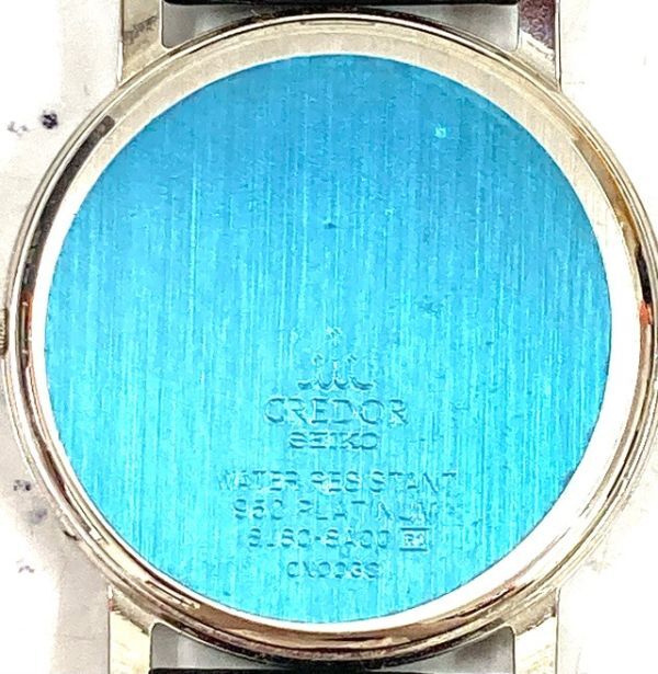 SEIKO セイコー クレドール 8J80-8A00 メンズ 腕時計 クオーツ Pt950 プラチナ シルバーカラー文字盤 電池交換済み 箱付き fah 4A983/1700_画像7