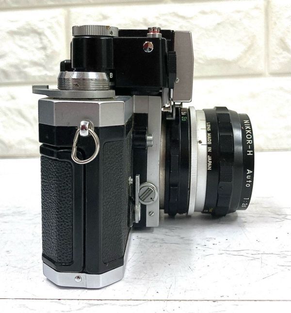 Nikon F フォトミック一眼レフカメラ+NIKKOR-H Auto 1:3.5 f=28mm+NIKKOR-Q Auto 1:2.8 f=135mm+NIKKOR-S レンズ シャッターOK fah 4A924の画像5