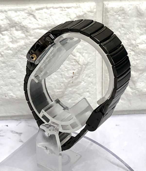Roberta Baldini PARIS ロベルタ バルディニ REAL DIAMOND ダイヤモンド 腕時計 5BAR 3針 日付 アナログ 電池交換済 ケース付 fah 3J009Sの画像5