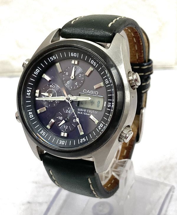 CASIO カシオ WAVE CEPTOR 電波ソーラー メンズ 腕時計 WVQ-500 3731 腕時計 fah 4A888の画像1