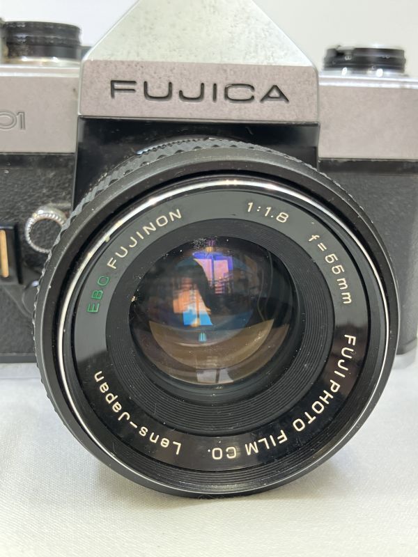 FUJICA フジカ ST801 一眼レフ フィルムカメラ EBC FUJINON 1:1.8 f=55mm TAMRON 1:3.5 70-150mm レンズ 2本 シャッターOK fah 2B006の画像2