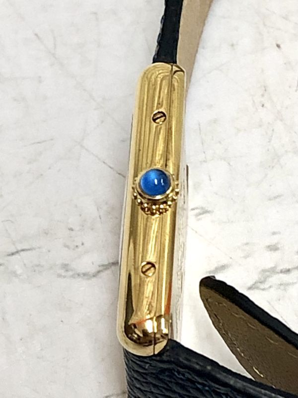 Cartier カルティエ VERMEIL ヴェルメイユ Tank Cuortz タンク クォーツ ARGENT 925 稼働品 レディース腕時計 保存袋付 fah 3S256/1000の画像7