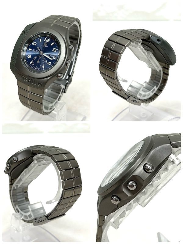 CITIZEN シチズン 電波ソーラー Eco-Drive エコドライブ TITANIUM チタニウム 腕時計 9417-H22838 不動品 腕時計 fah 3J041K_画像3