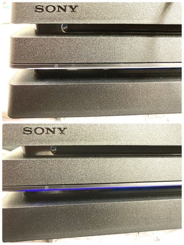SONY PlayStation 4 CUH-7100B PS 4Pro プレステ4 本体 箱 セット 1TB ブラック 通電確認済 おまけ『DETROIT』fah 5A011_画像2