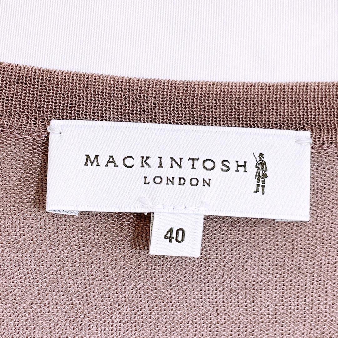 【17528】 MACKINTOSH マッキントッシュ トップス カーディガン 長袖カーディガン 薄手 40 ブラウン 茶色 薄手ニット シンプル カジュアル_画像3