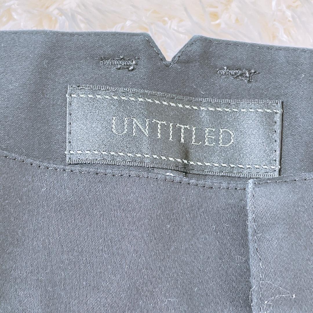 【17532】 UNTITLED アンタイトル パンツ 黒パンツ 0 カジュアル ブラック ポケット シンプル 無地 フェミニン_画像3