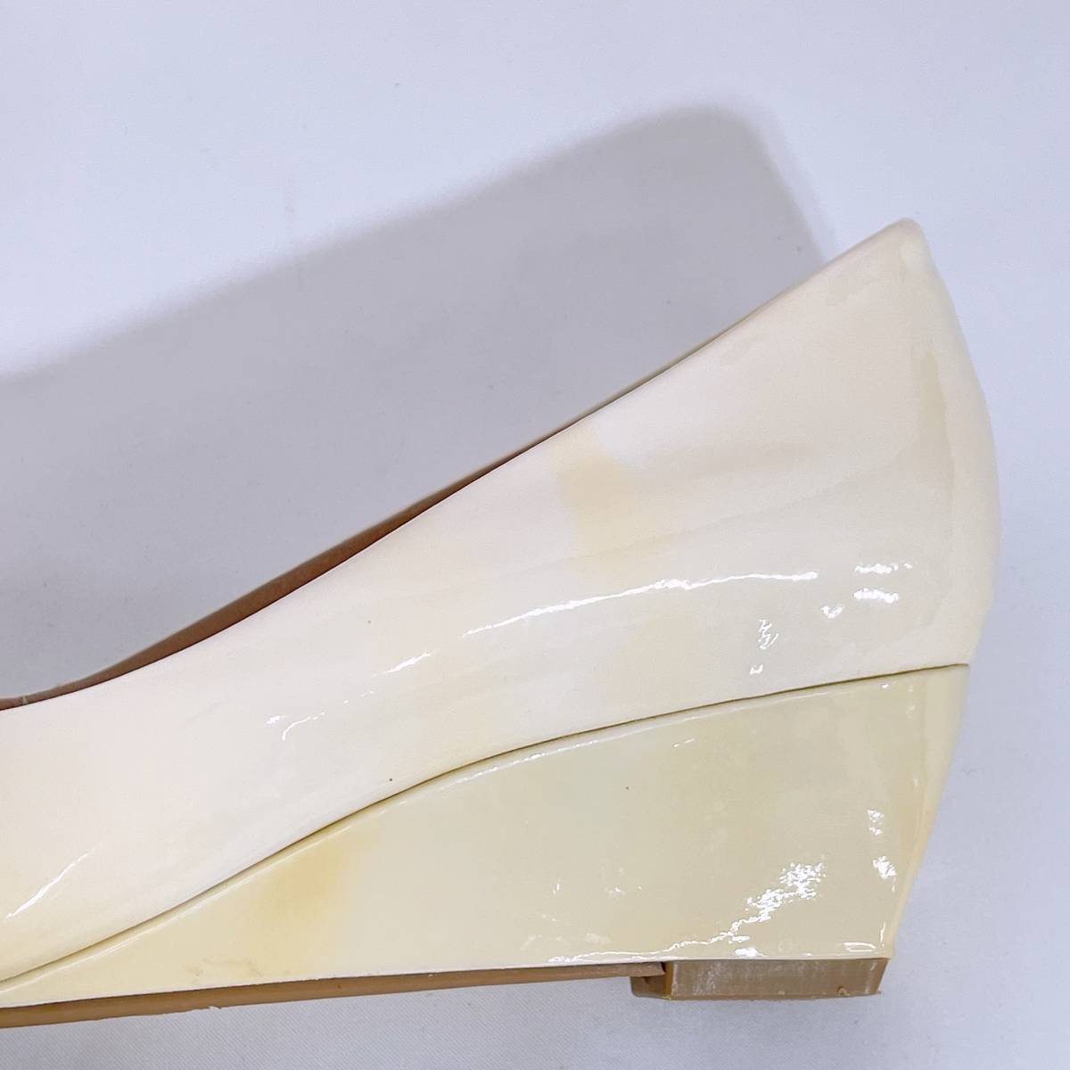  lady's USA4 22cm ROSE BUD pumps heel shoes eggshell white white translation have goods good-looking Smart dressing up Rose Bud [20031]