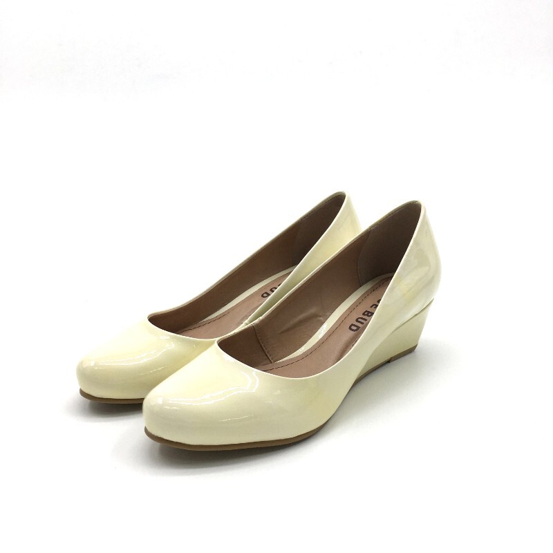  lady's USA4 22cm ROSE BUD pumps heel shoes eggshell white white translation have goods good-looking Smart dressing up Rose Bud [20031]