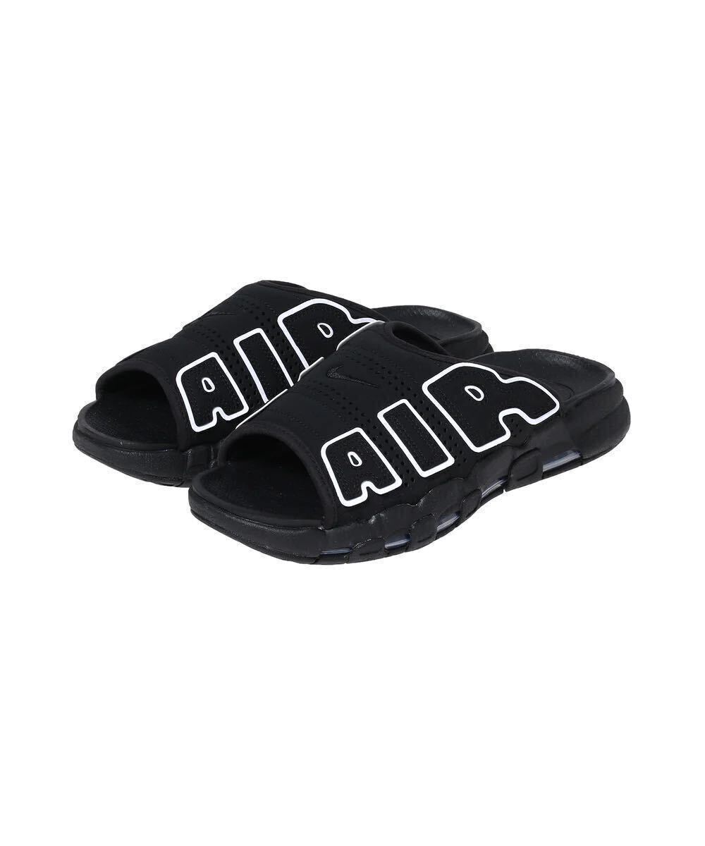 送料無料 国内正規 27.0cm Nike Air More Uptempo Slide Black ナイキ モアテン サンダル ブラック DV2132-001 モアアップテンポ 黒の画像1