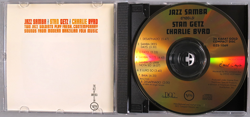 (GOLD CD) Stan Getz, Charlie Byrd 『Jazz Samba』 GZS-1069 DCC Compact Classics スタン・ゲッツ ジャズ・サンバ チャーリー・バードの画像4
