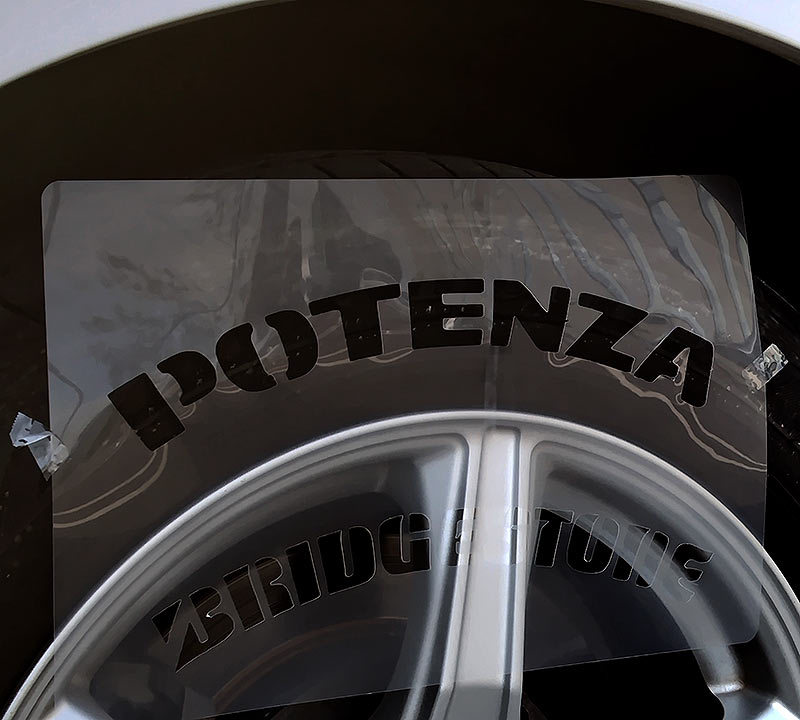 新デザインDIREZZA DUNLOP  タイヤレター 抜き文字 10～18インチ 文字・タイヤインチごとにサイズ変更可能です。 の画像4